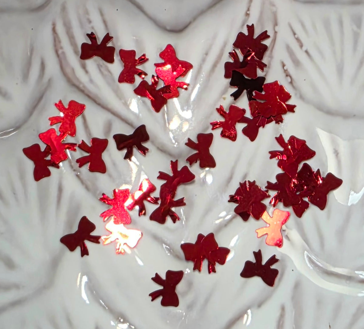 Bows (red) Glitter Shapes