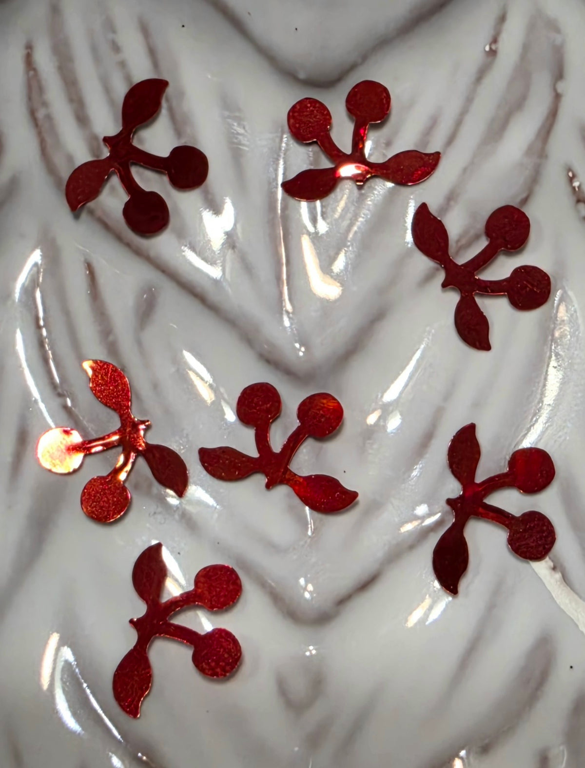 Cherries Glitter Shapes