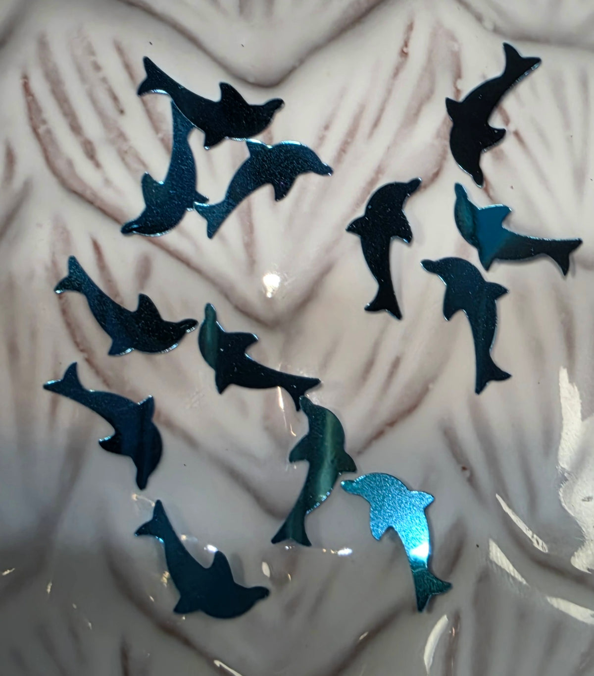 Dolphin (blue) Glitter Shapes