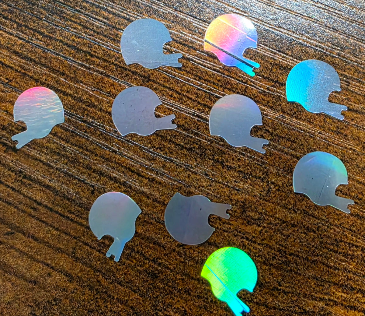Helmet (silver) Glitter Shapes