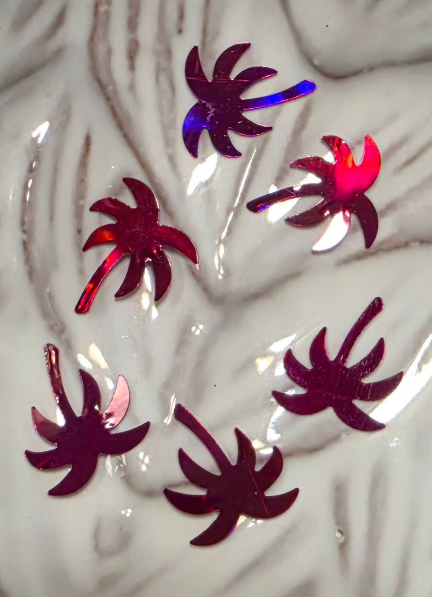Palm Tree Glitter Shapes
