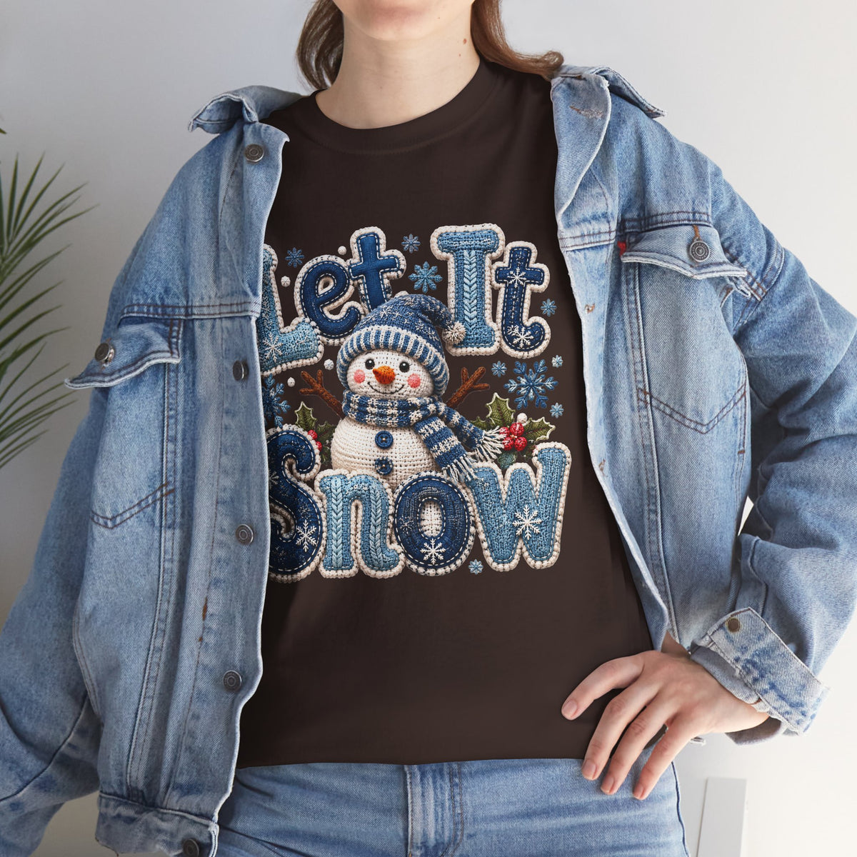 Let It Snow Snowman T-Shirt — Cute Winter Holiday Tee