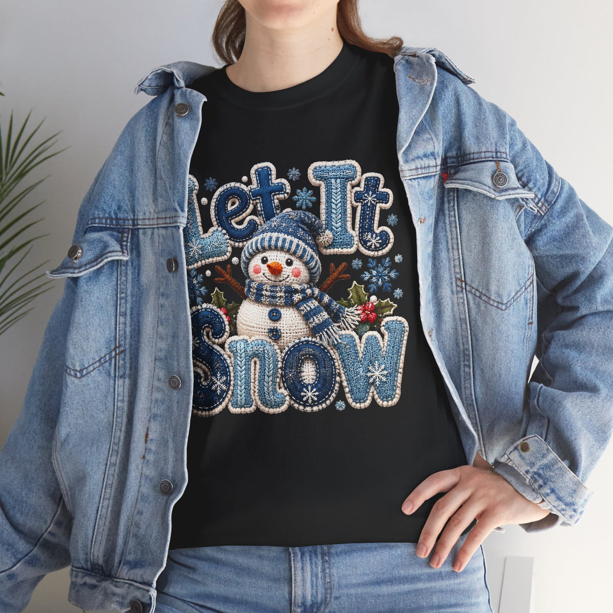 Let It Snow Snowman T-Shirt — Cute Winter Holiday Tee