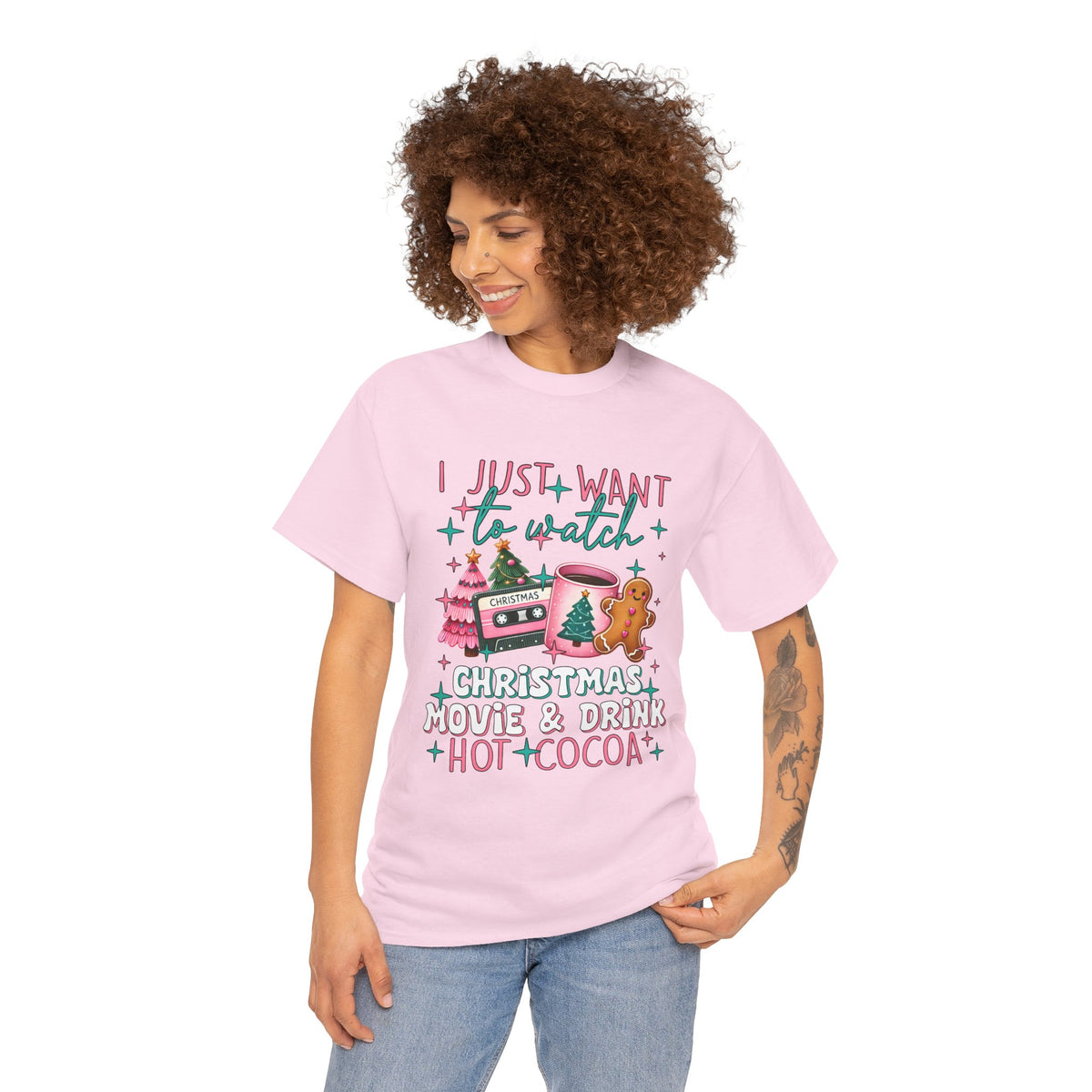 Christmas Movie & Hot Cocoa Tee — 'I Just Want to Watch Christmas Movie & Drink Hot Cocoa' Holiday T-Shirt