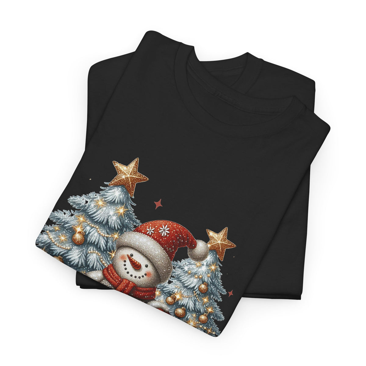 Merry and Bright Christmas Snowman T-Shirt