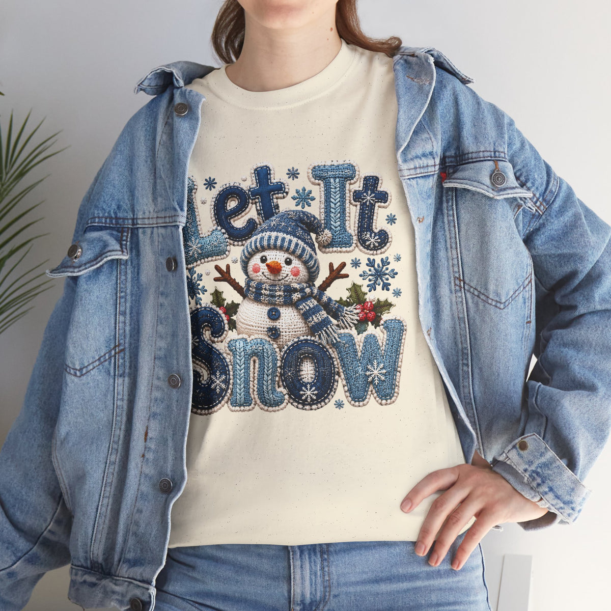 Let It Snow Snowman T-Shirt — Cute Winter Holiday Tee