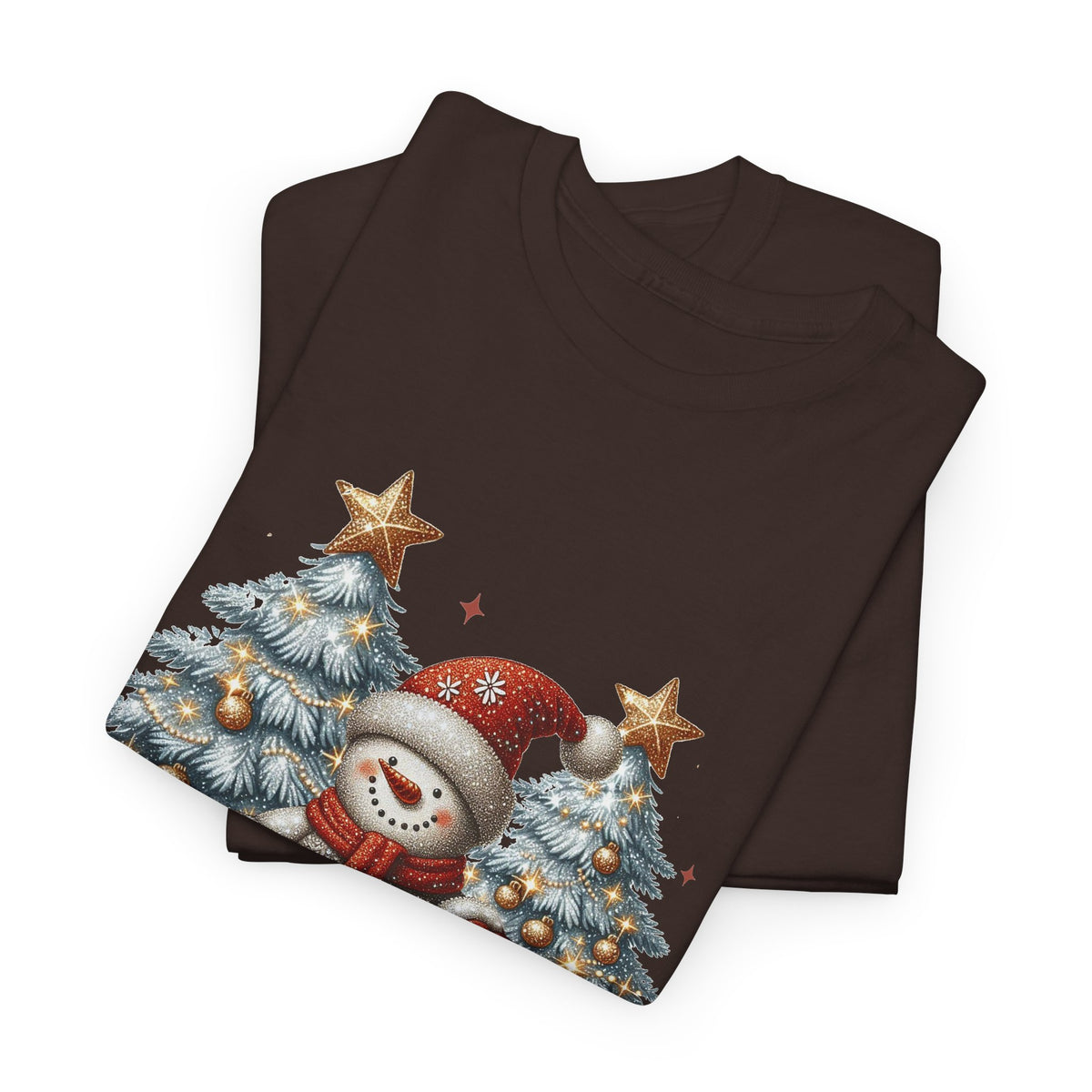 Merry and Bright Christmas Snowman T-Shirt