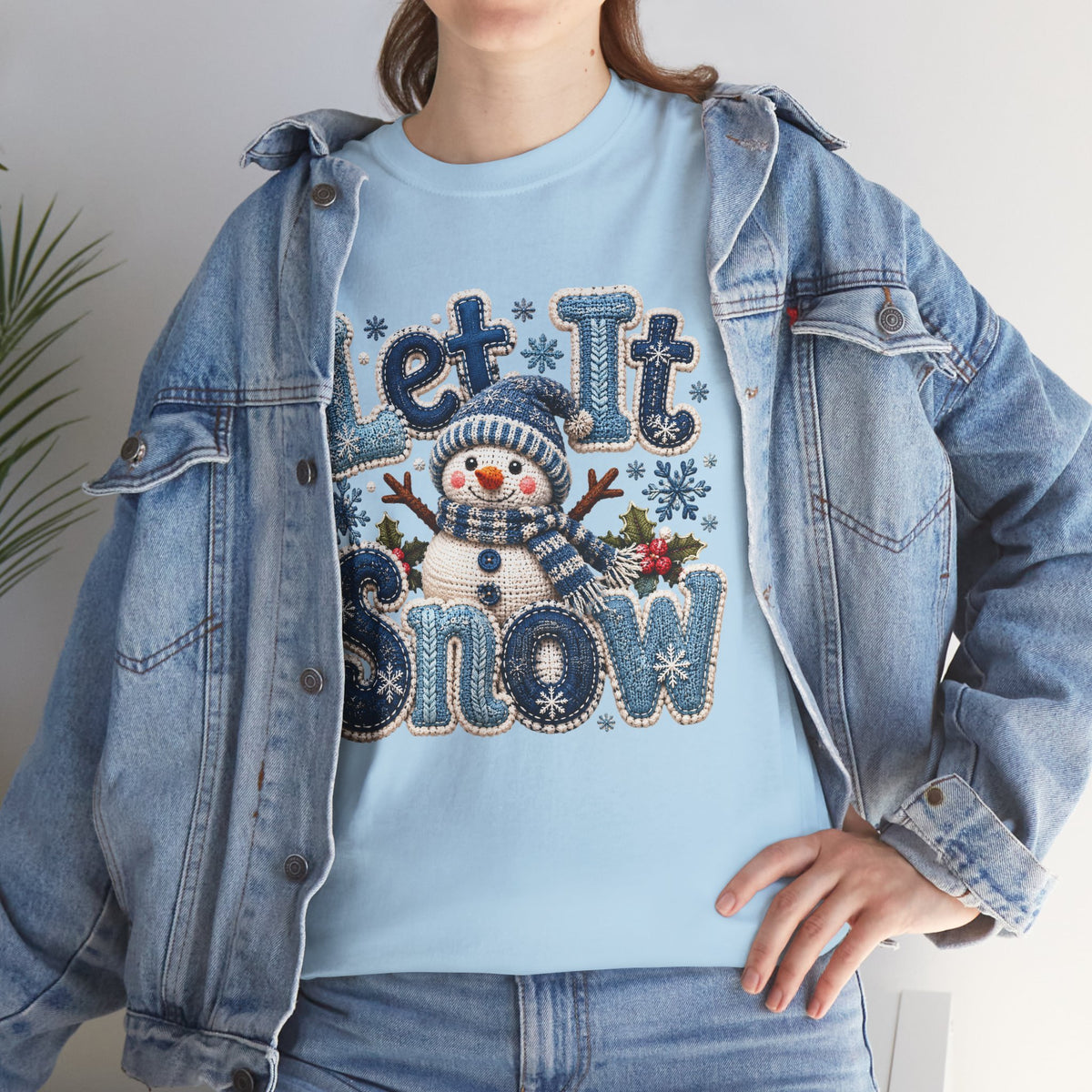 Let It Snow Snowman T-Shirt — Cute Winter Holiday Tee