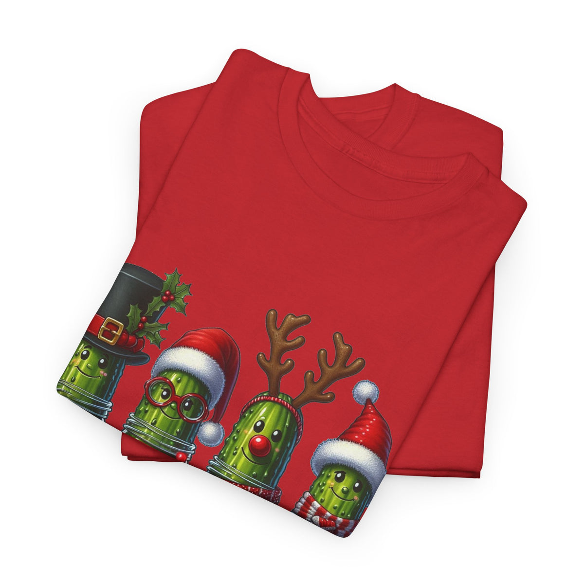 Christmas Pickle Family T-Shirt — Festive Ornament Lights Holiday Tee