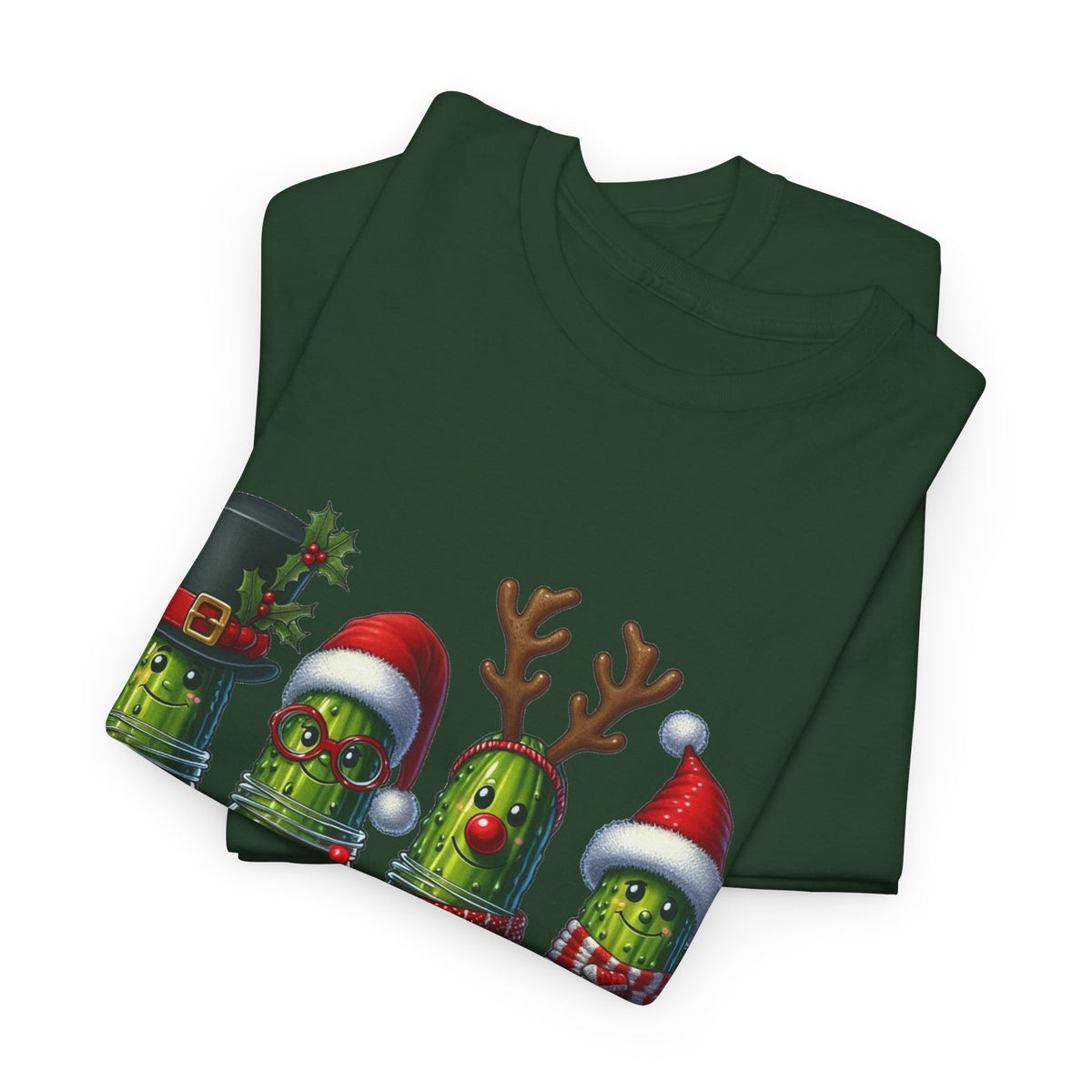 Christmas Pickle Family T-Shirt — Festive Ornament Lights Holiday Tee