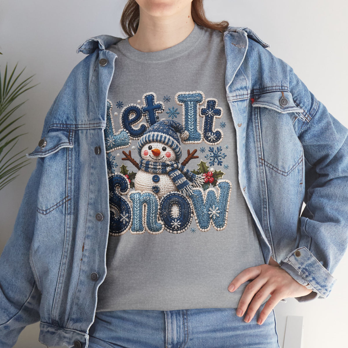 Let It Snow Snowman T-Shirt — Cute Winter Holiday Tee