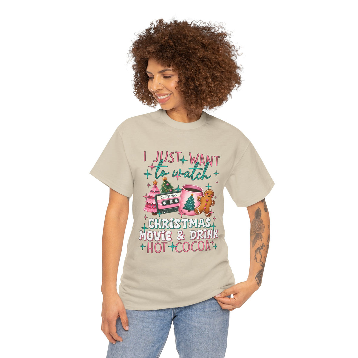 Christmas Movie & Hot Cocoa Tee — 'I Just Want to Watch Christmas Movie & Drink Hot Cocoa' Holiday T-Shirt