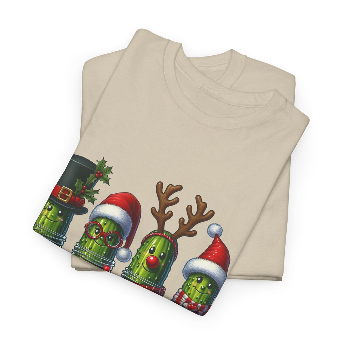 Christmas Pickle Family T-Shirt — Festive Ornament Lights Holiday Tee