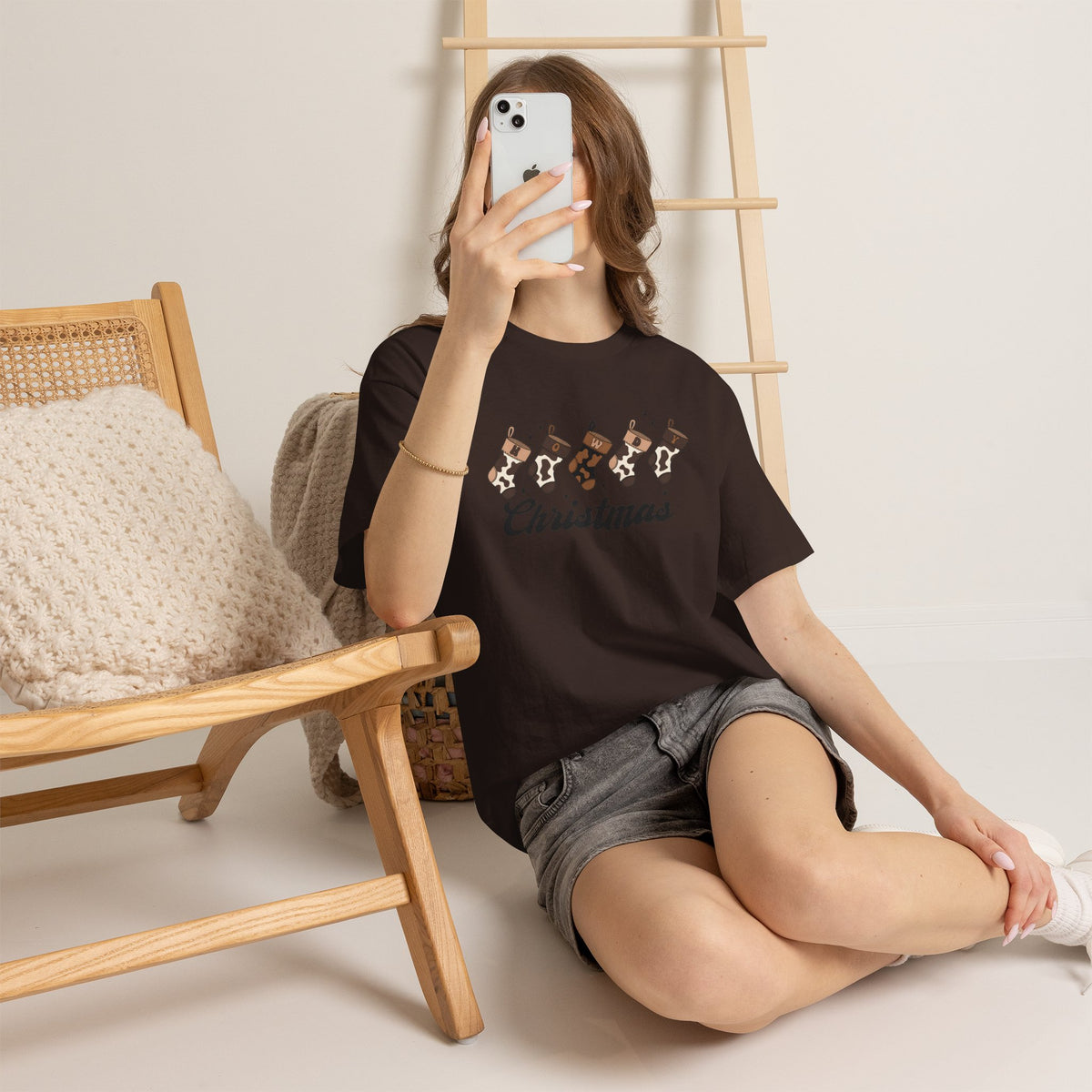 Cowhide Stocking Christmas Tee