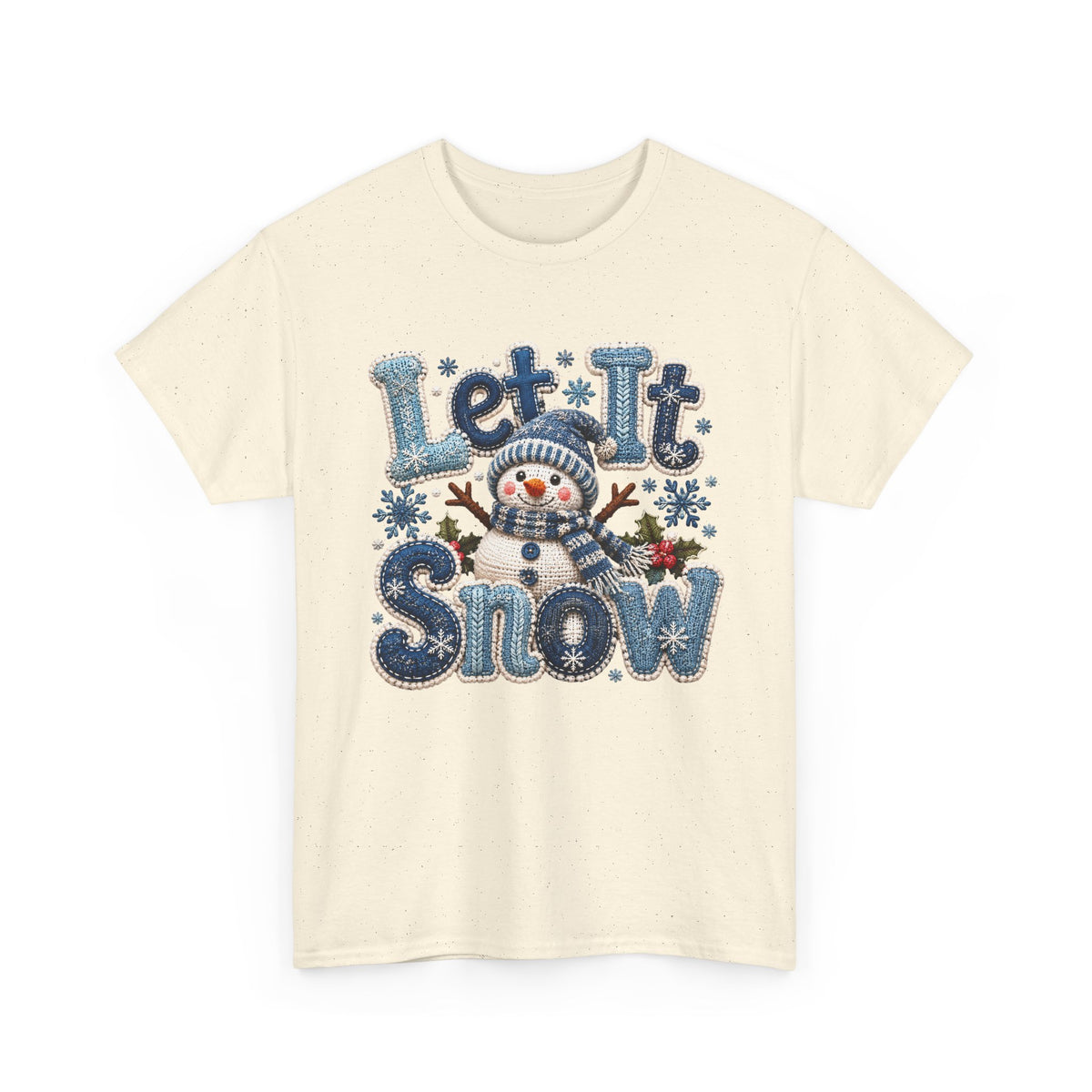 Let It Snow Snowman T-Shirt — Cute Winter Holiday Tee