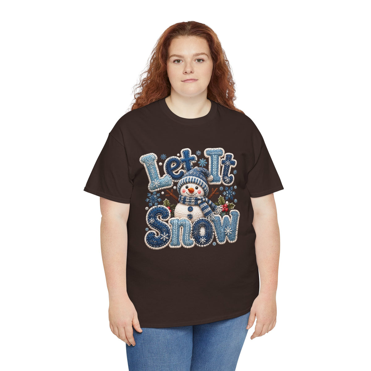 Let It Snow Snowman T-Shirt — Cute Winter Holiday Tee
