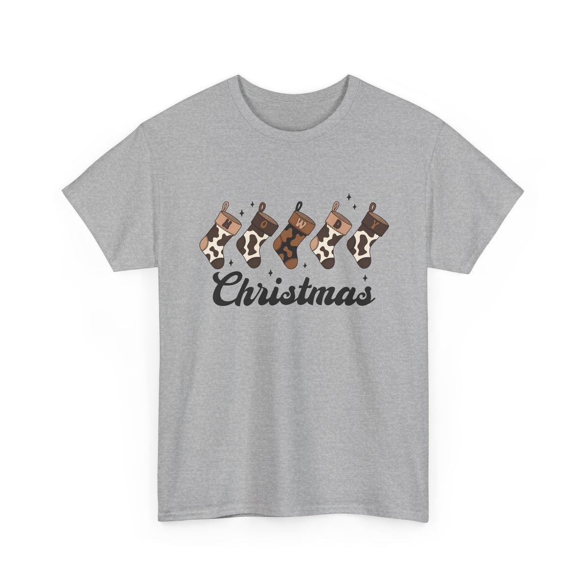 Cowhide Stocking Christmas Tee