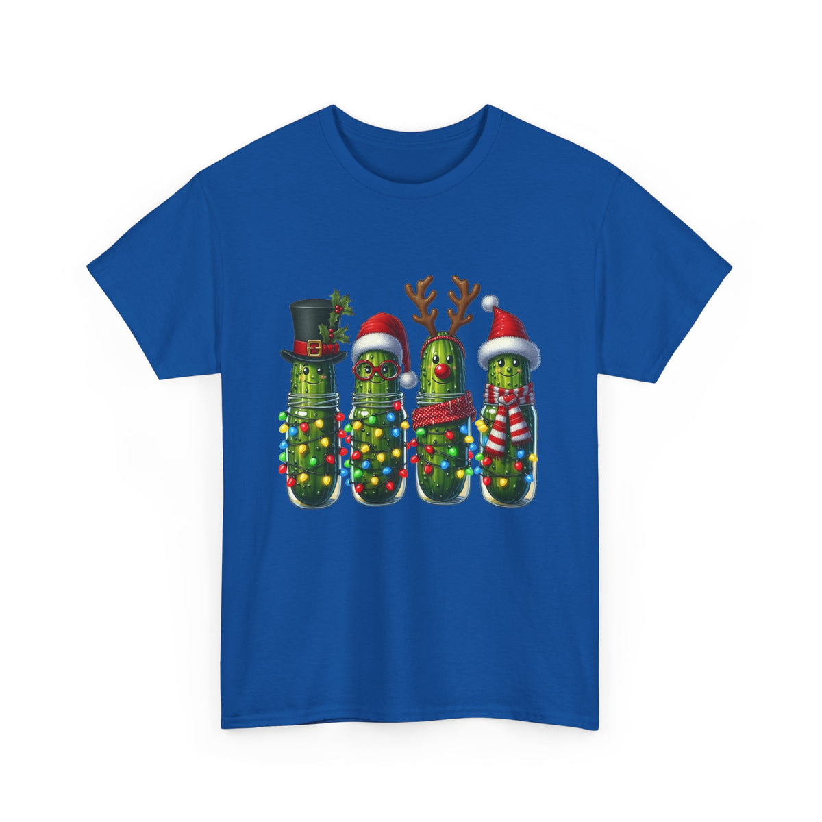 Christmas Pickle Family T-Shirt — Festive Ornament Lights Holiday Tee