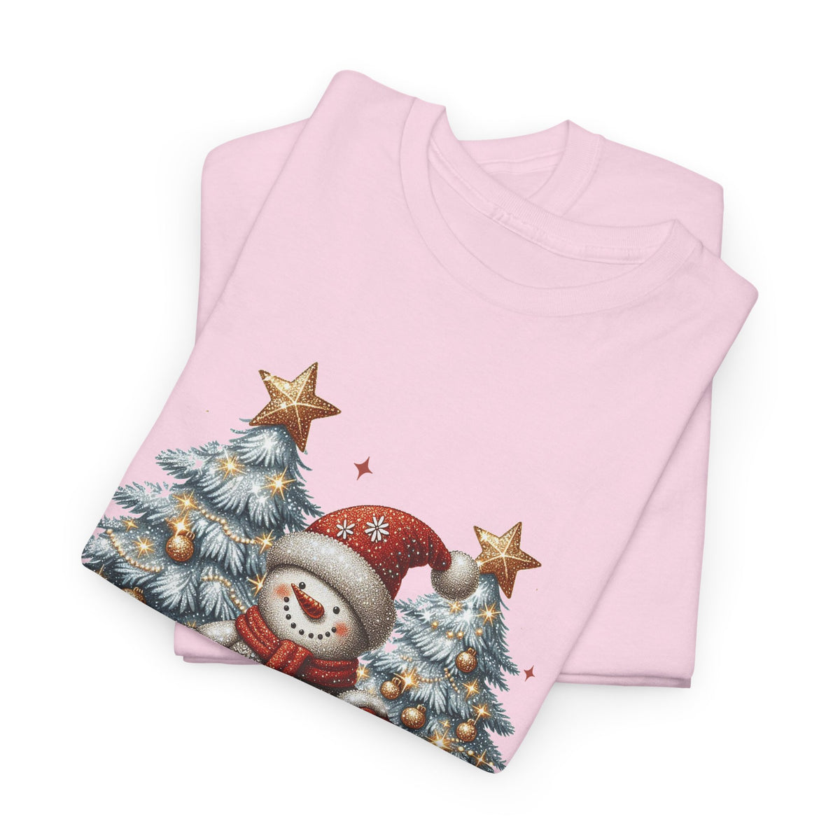 Merry and Bright Christmas Snowman T-Shirt
