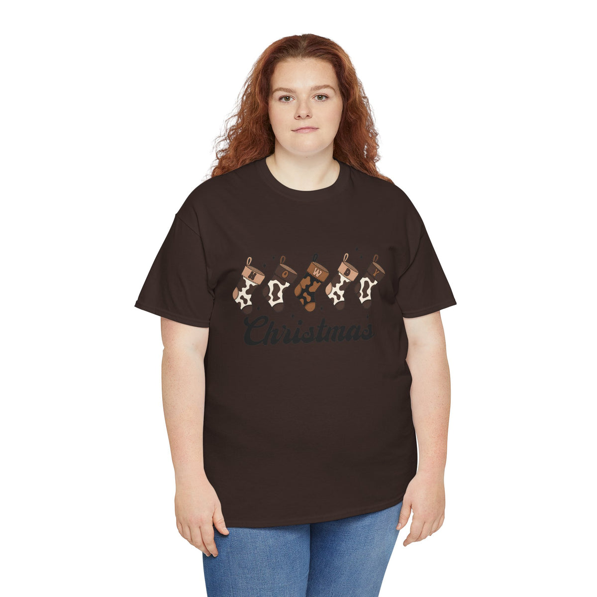 Cowhide Stocking Christmas Tee