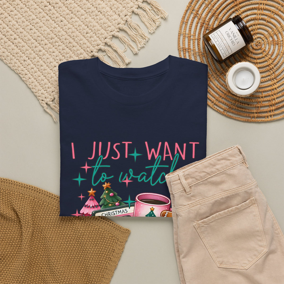 Christmas Movie & Hot Cocoa Tee — 'I Just Want to Watch Christmas Movie & Drink Hot Cocoa' Holiday T-Shirt
