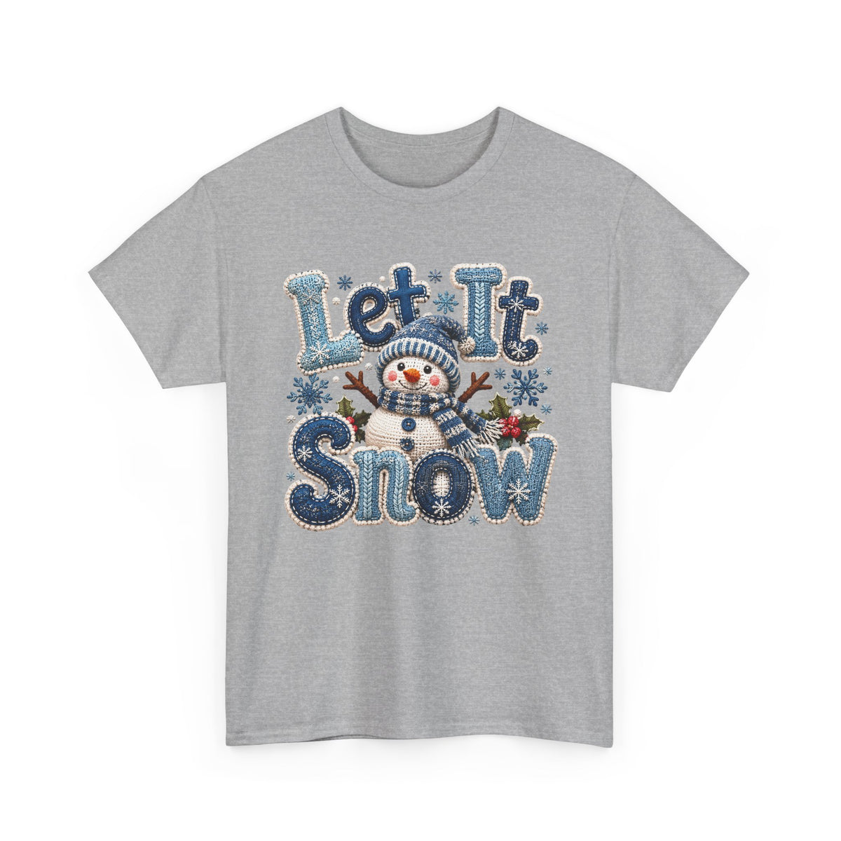 Let It Snow Snowman T-Shirt — Cute Winter Holiday Tee