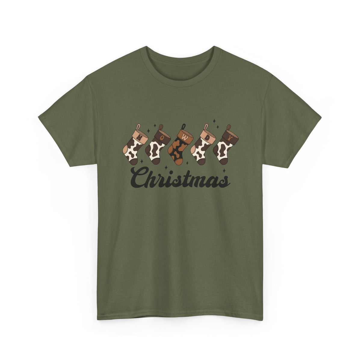 Cowhide Stocking Christmas Tee