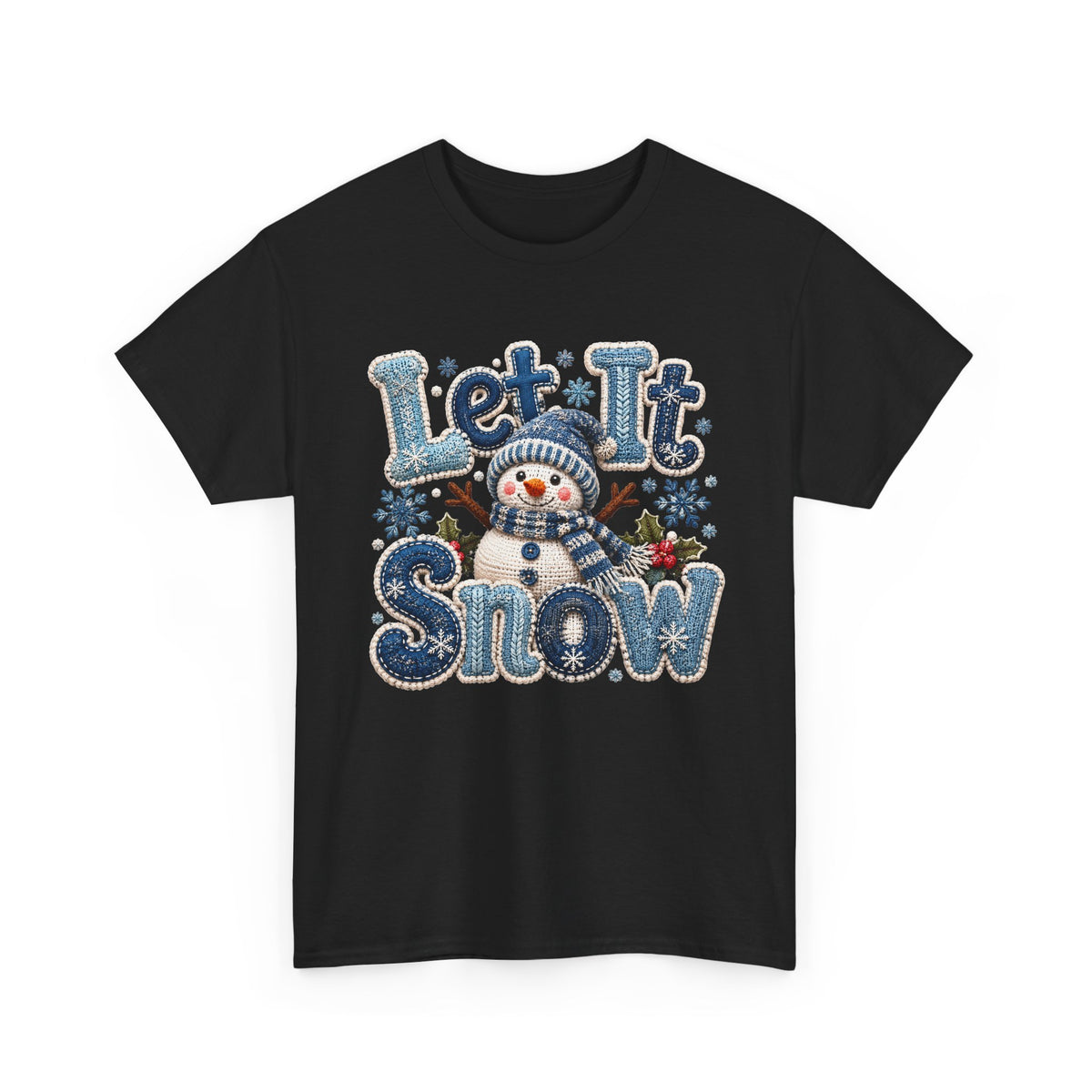 Let It Snow Snowman T-Shirt — Cute Winter Holiday Tee
