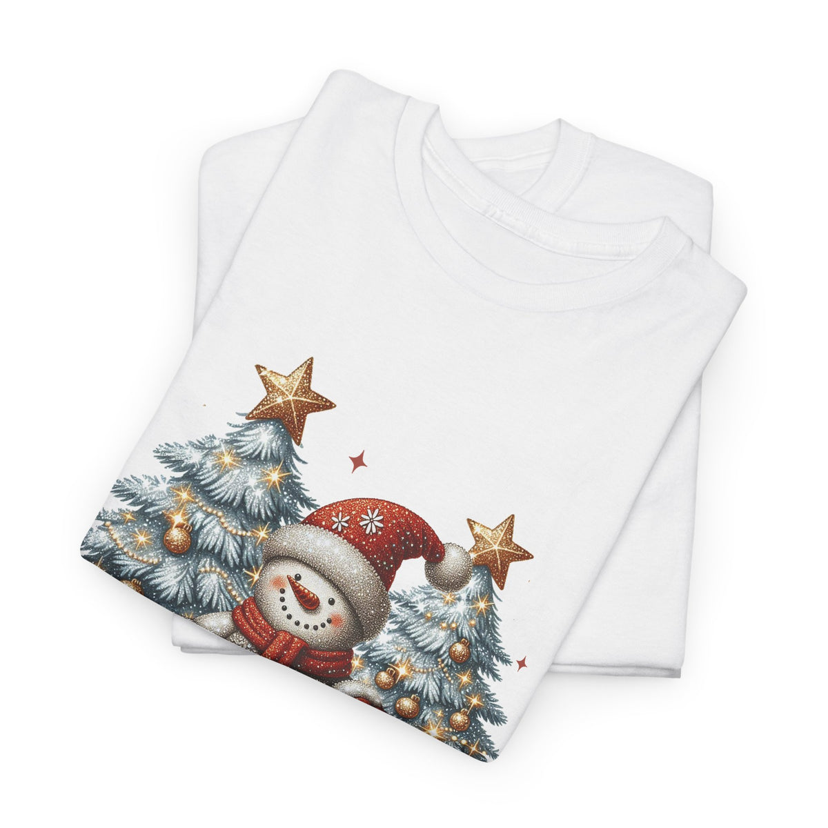 Merry and Bright Christmas Snowman T-Shirt