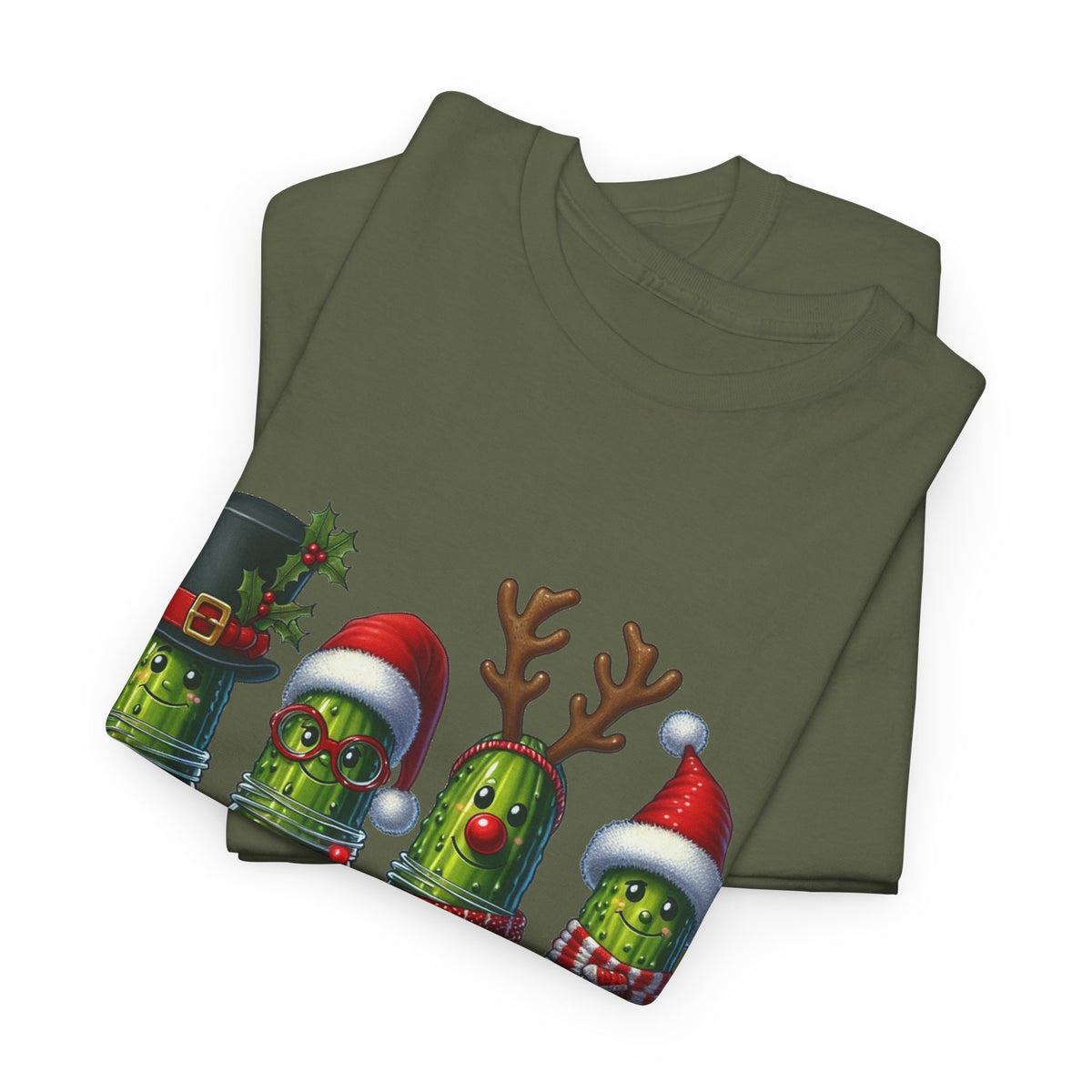 Christmas Pickle Family T-Shirt — Festive Ornament Lights Holiday Tee