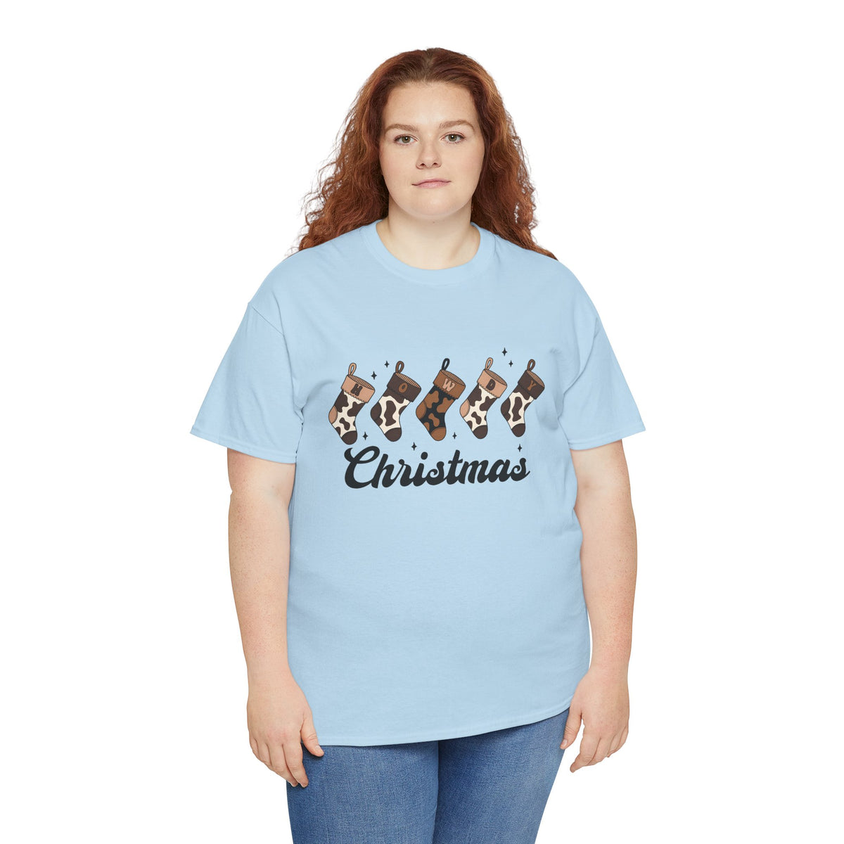 Cowhide Stocking Christmas Tee