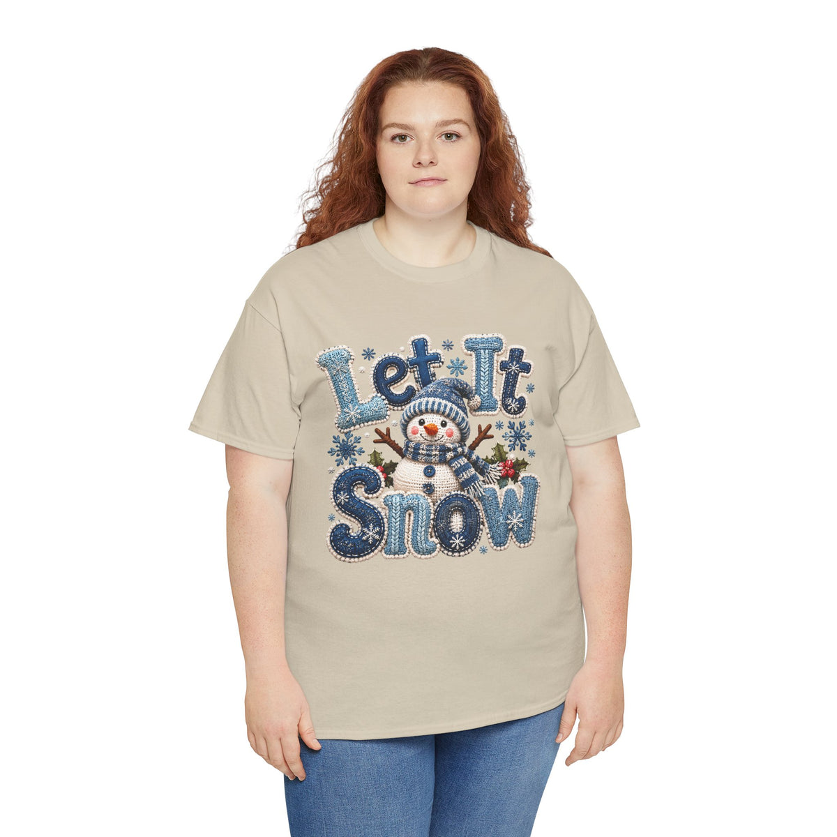Let It Snow Snowman T-Shirt — Cute Winter Holiday Tee