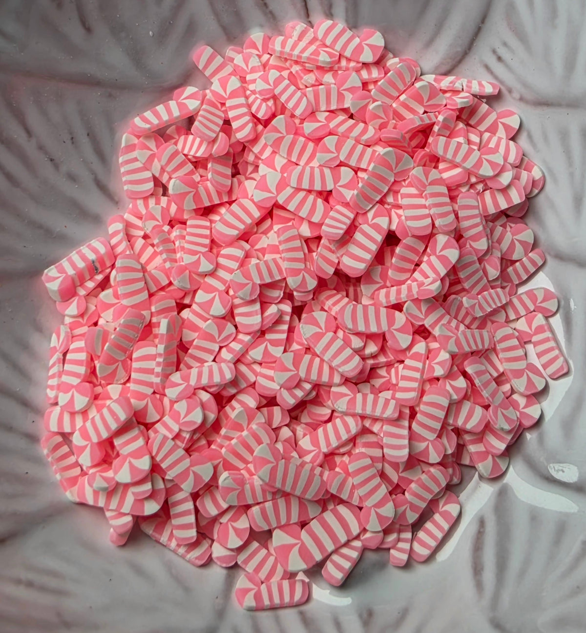 Pink Candy Canes Polymer Clay