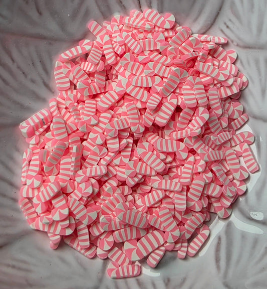 Pink Candy Canes Polymer Clay