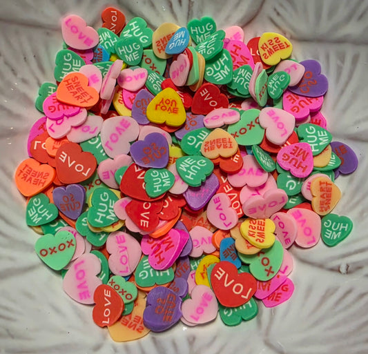 Candy Hearts Polymer Clay