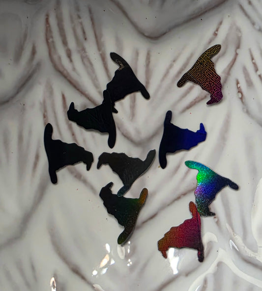 Witch Hat HOLO Glitter Shape