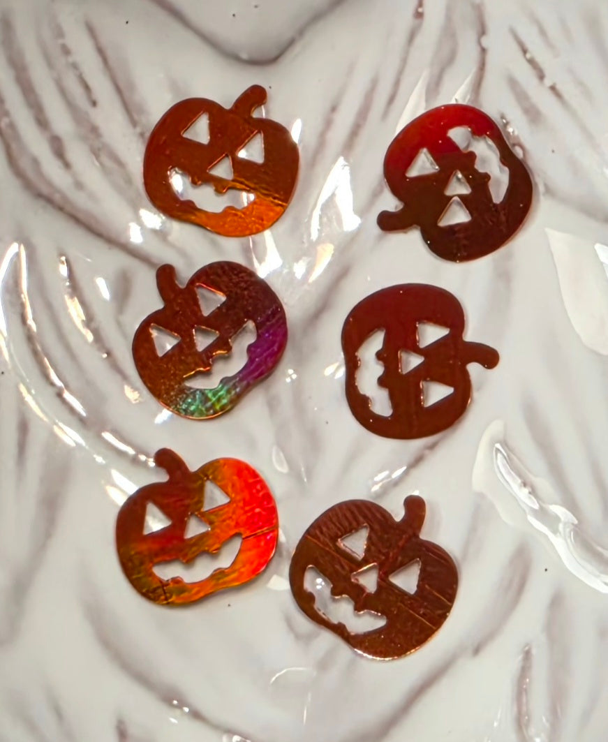 Pumpkin Glitter Shapes