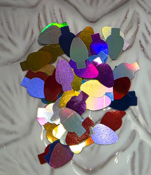 Christmas Lights Glitter Shapes
