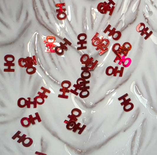 Ho Ho Ho Glitter Shapes