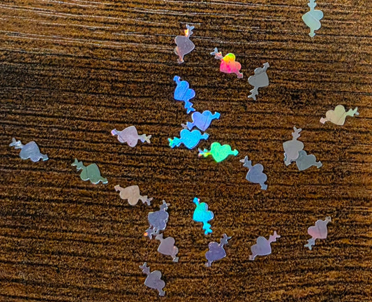 Cupids Arrow (Silver) Glitter Shapes