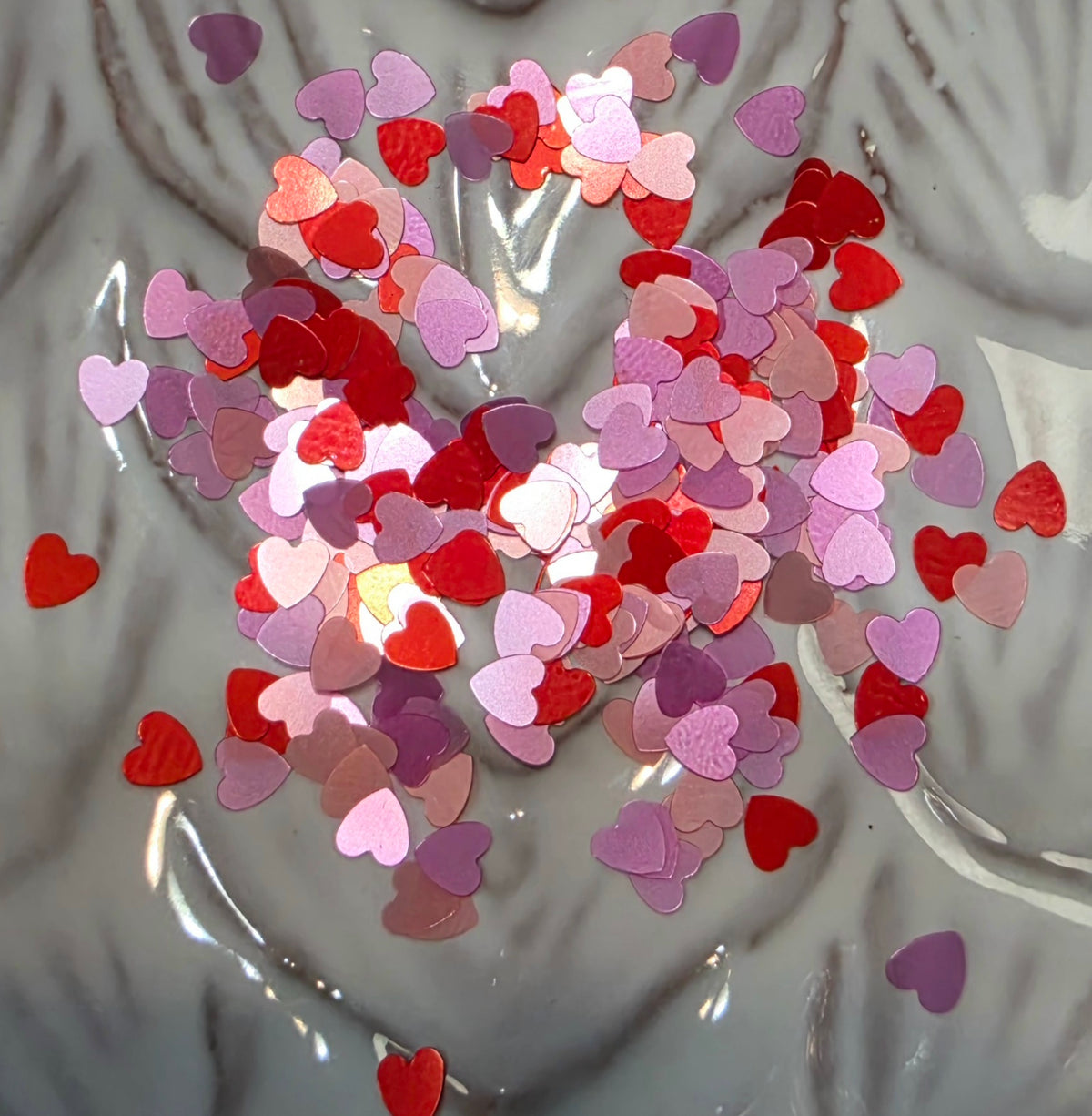 Hearts (Pink/Red) Glitter Shapes