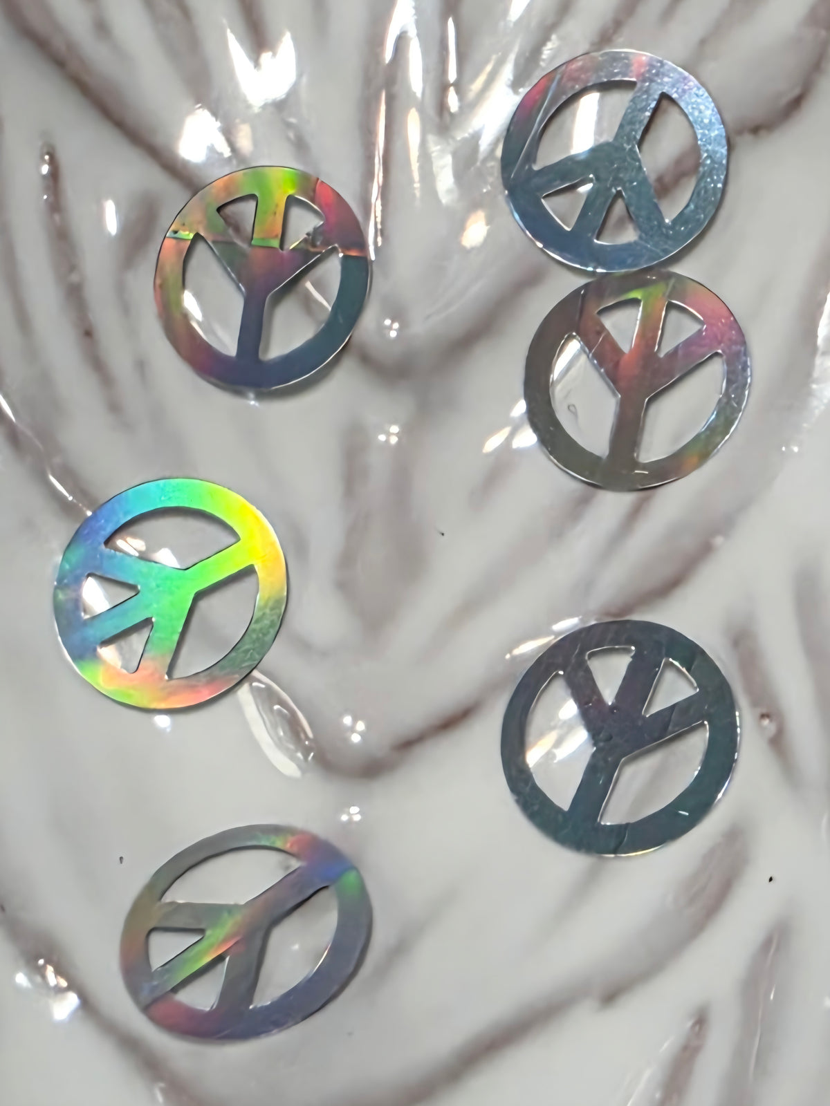 Peace Glitter Shapes