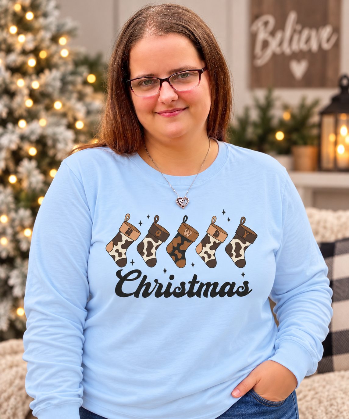 Christmas Stockings Long Sleeve Tee
