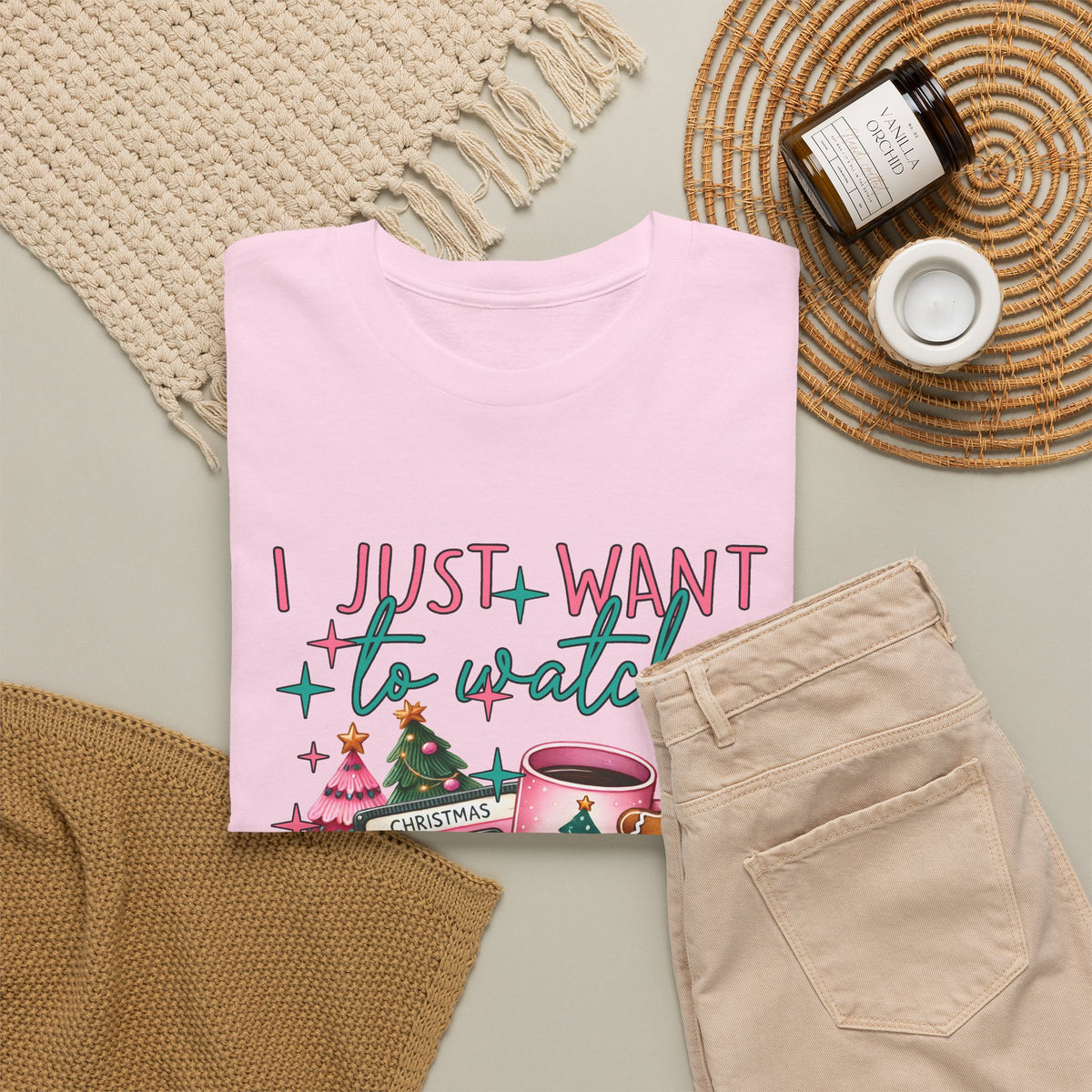 Christmas Movie & Hot Cocoa Tee — 'I Just Want to Watch Christmas Movie & Drink Hot Cocoa' Holiday T-Shirt