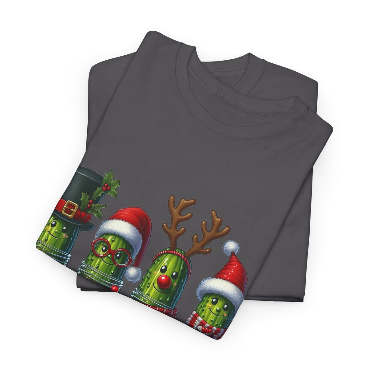 Christmas Pickle Family T-Shirt — Festive Ornament Lights Holiday Tee