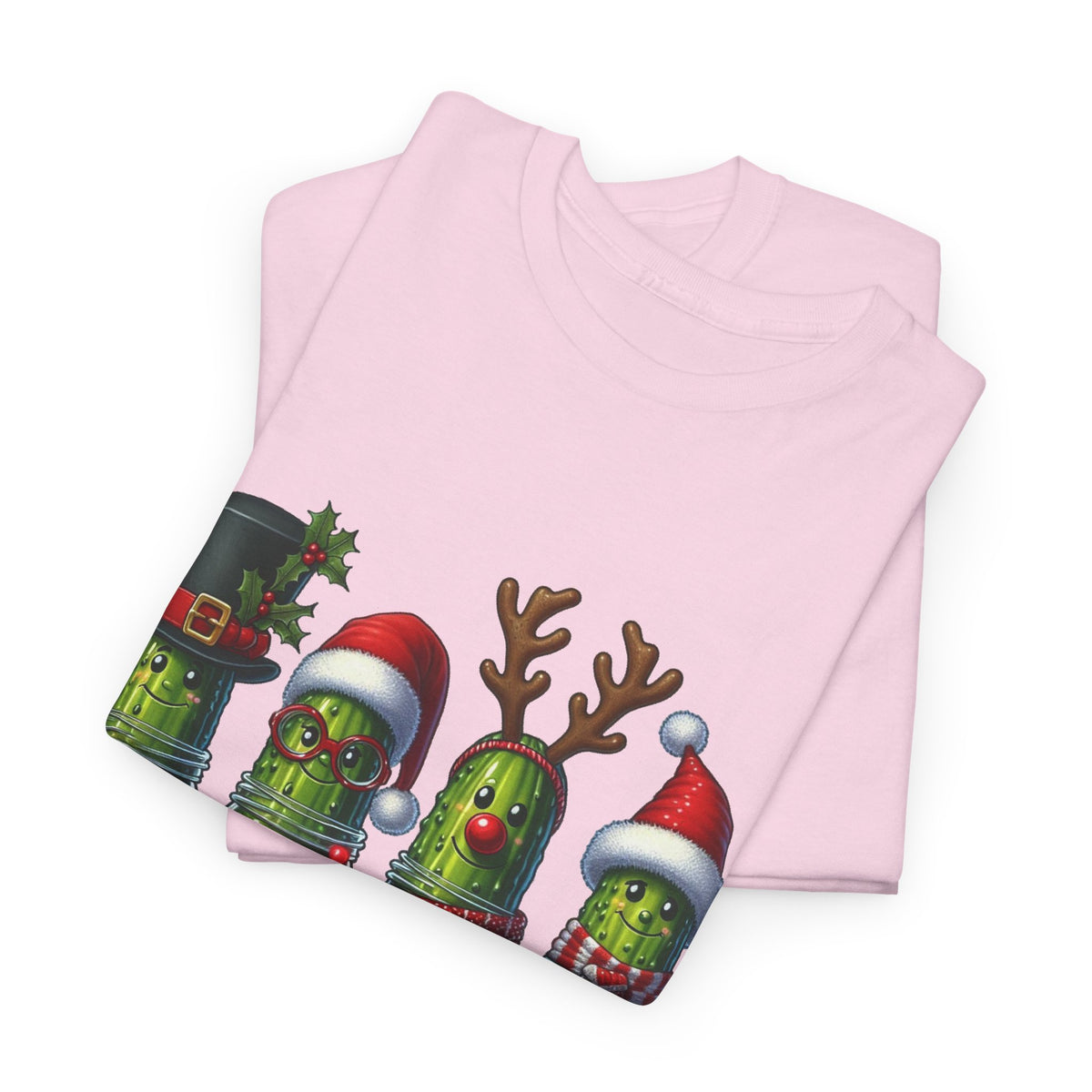 Christmas Pickle Family T-Shirt — Festive Ornament Lights Holiday Tee