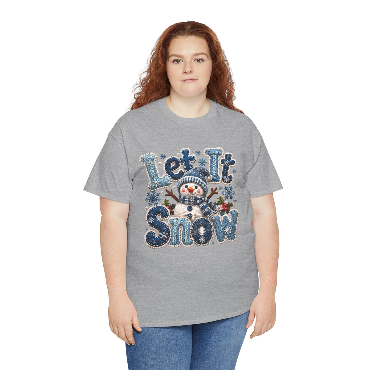Let It Snow Snowman T-Shirt — Cute Winter Holiday Tee