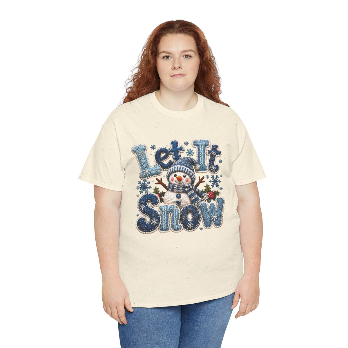 Let It Snow Snowman T-Shirt — Cute Winter Holiday Tee