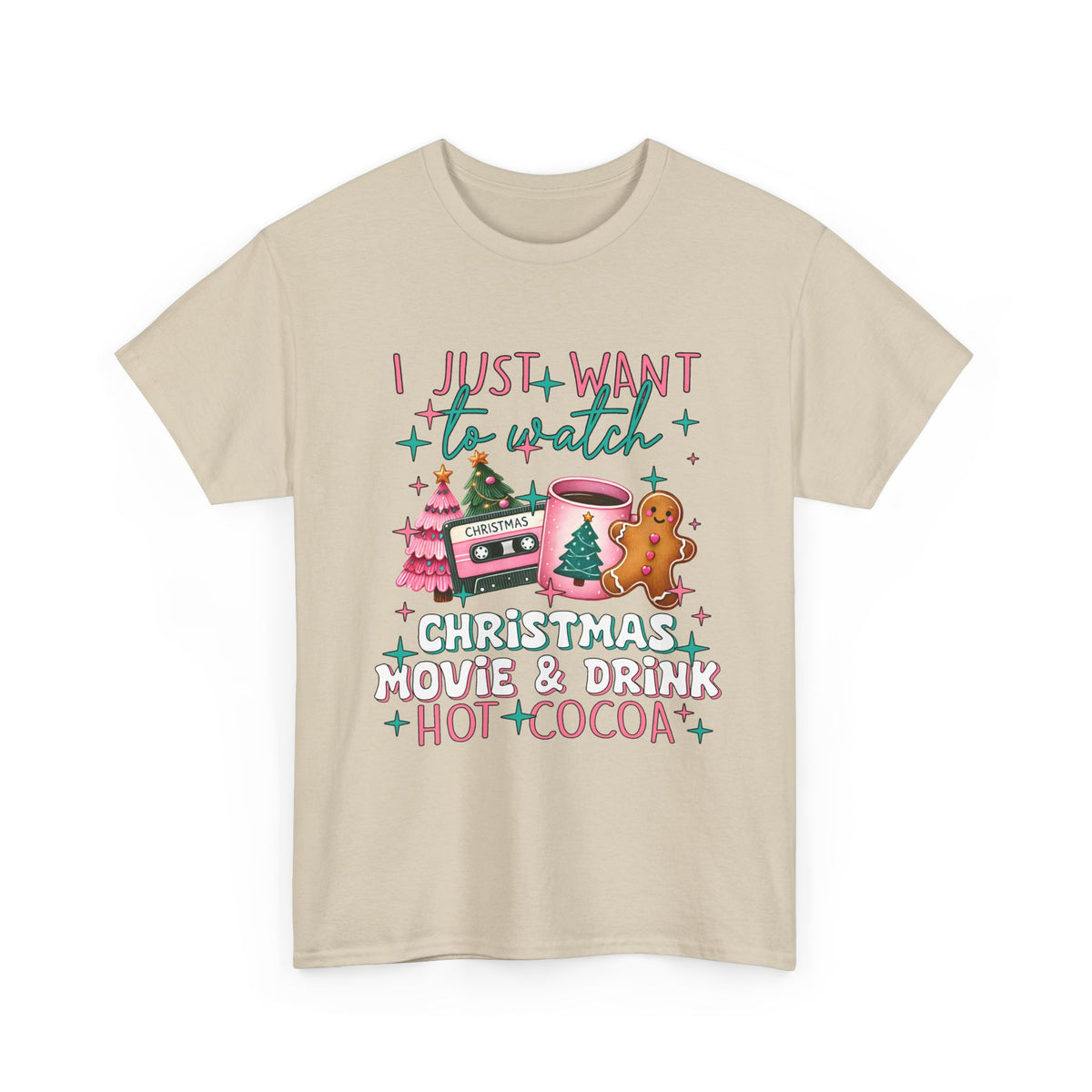 Christmas Movie & Hot Cocoa Tee — 'I Just Want to Watch Christmas Movie & Drink Hot Cocoa' Holiday T-Shirt