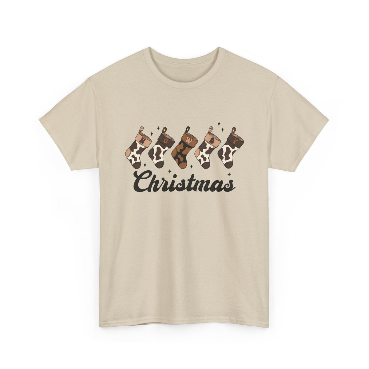 Cowhide Stocking Christmas Tee